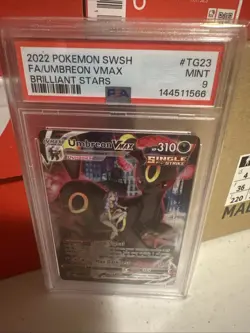 Pokemon 2022 Umbreon VMAX TG23/TG30 Full Art Brilliant Stars PSA 9 - Image 1