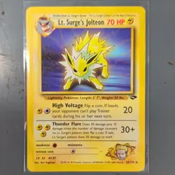 Nintendo Pokemon TCG Lt. Surge's Jolteon Gym Heroes Unlimited Rare 28/132 - Image 1