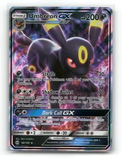 Umbreon GX 80/149 Holo Ultra Rare SM Base Set Pokemon MP - Image 1