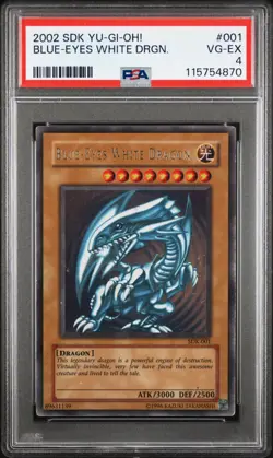 Blue-Eyes White Dragon SDK-001 Starter Deck: Kaiba-Unlimited Edition PSA 4 - Image 1