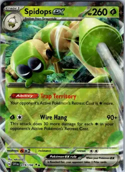 Spidops ex 019/198 Double Rare Scarlet & Violet Pokemon Near Mint - Image 1