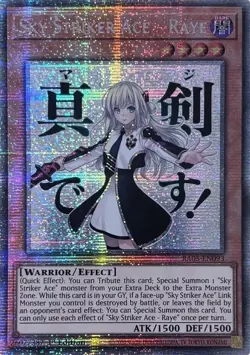 Yugioh! Sky Striker Ace - Raye - RA05-EN093 - Starlight Rare - 1st Edition Near - Image 1