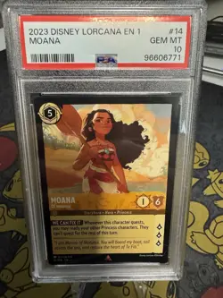 PSA 10 💎 Moana Of Motunui 14/204 First Chapter 2023 Disney Lorcana #14 - Image 3