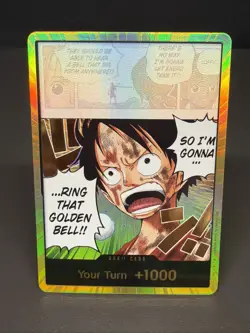 DON!! Card (Luffy) (Gold) - Adventure on Kami's Island (OP15-EB04) - English - Image 1