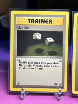 Pokemon Fossil Set Trainer Card Lot (Gambler/Energy Search/Recycle/Mysterious) - Image 2