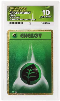 ACE 10 Grass Energy GRA 2023 Card Game Classic Holo Japanese Pokemon - Image 1