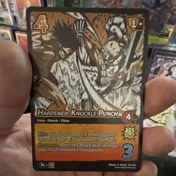 Hardened-Knuckle Punch UniVersus Attack on Titan Rare Attack Card 99/183 - Image 1