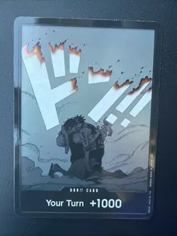 Bandai One Piece Don!! Card Your Turn +1000 Portgas D. Ace Promo Foil - Image 1