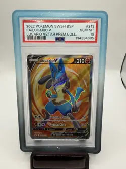 PSA 10 Lucario V SWSH213 SWSH: Sword & Shield Promo Card - Image 2