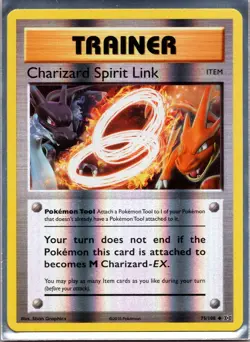 Charizard Spirit Link 75/108 Uncommon Evolutions Pokemon Reverse Holo MP - Image 1