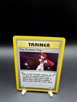[LP]The Rocket's Trap 19/132 Holo Rare Trainer English Unlimited 2000 Jessie - Image 1