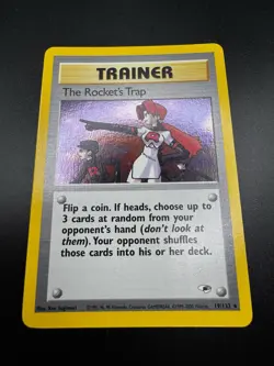 [LP]The Rocket's Trap 19/132 Holo Rare Trainer English Unlimited 2000 Jessie - Image 2