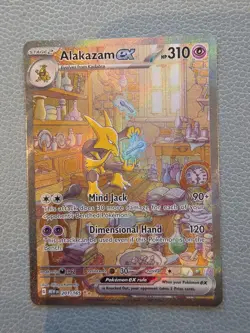 Pokemon TCG Alakazam EX 201/165 Scarlet & Violet 151 Special Illustration Rare - Image 1