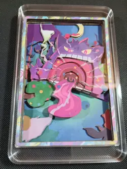 Pokemon Mega Gengar Non-TCG Fan-Art 3d Paper Cut Carving Slab Chinese - Image 1