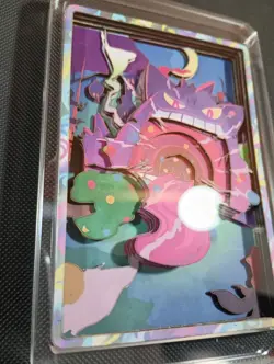Pokemon Mega Gengar Non-TCG Fan-Art 3d Paper Cut Carving Slab Chinese - Image 4