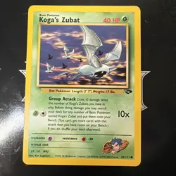 Koga's Zubat 83/132 Common Gym Challenge Pokemon Unlimited - Image 1