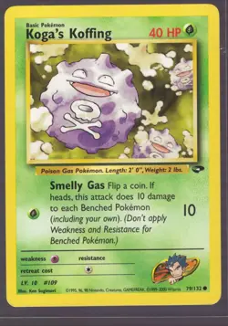 Pokemon Koga's Koffing 79/132 Gym Challenge 2000 WOTC - Image 1