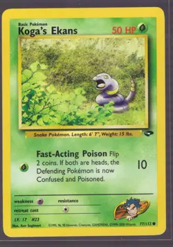 Pokemon Koga's Ekans 77/132 Gym Challenge 2000 WOTC - Image 1
