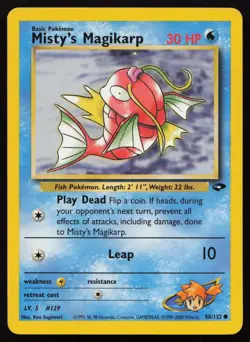 Misty's Magikarp 88/132 Unlimited Common Gym Challenge Pokemon English NM - Image 1
