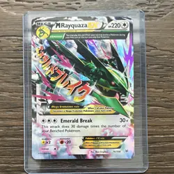 Pokemon TCG M Rayquaza EX 76/108 Roaring Skies Full Art Holo 2015 HP220 - Image 1