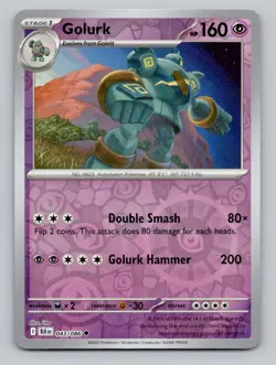 Golurk 043/086 Uncommon Black Bolt Pokemon Reverse Holo Near Mint - Image 1
