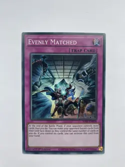 YUGIOH SDBT-EN038 Evenly Matched Super Rare 1st Edition - Image 1