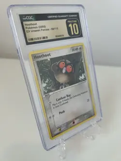 2005 Hoothoot Pokemon Card CGC 10 Pristine EX Unseen Forces 59/115 - Image 2