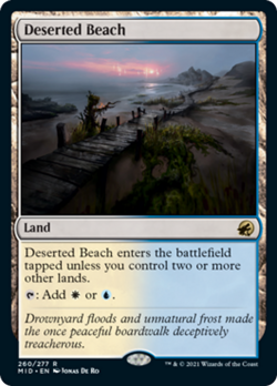 Deserted Beach Innistrad: Midnight Hunt PLD Land Rare MAGIC MTG CARD ABUGames - Image 1