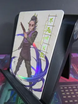 Genya Shinazugawa Rare Card Demon Slayer Time Strata CCG Collectible Holo Accent - Image 2