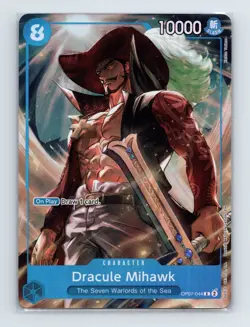 Dracule Mihawk OP07-044 Alt Art Seven Warlords of Sea Set - One Piece TCG NM - Image 1
