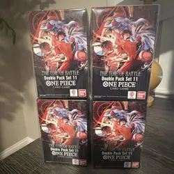 One Piece TCG: The Time Of Battle OP-16 Double Pack Set Lot of 4 Boxes English - Image 1