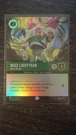 Buzz Lightyear Space Ranger Holofoil Epic 211/204 Disney Lorcana Wilds Unknown - Image 3
