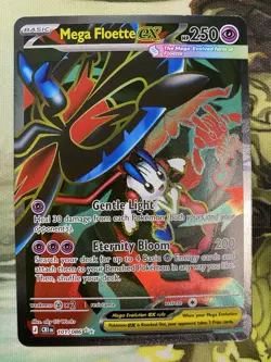 Mega Floette ex 101/086 Me04: Chaos Rising Holo Pokemon Txt Card Cute Nm - Image 1