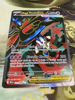 Mega Floette ex 101/086 Me04: Chaos Rising Holo Pokemon Txt Card Cute Nm - Image 2