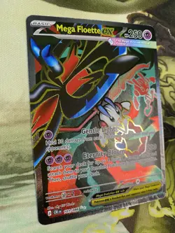Mega Floette ex 101/086 Me04: Chaos Rising Holo Pokemon Txt Card Cute Nm - Image 3