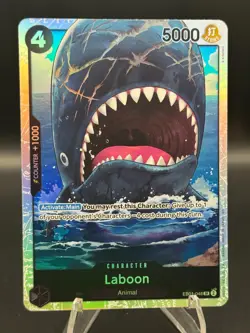 Laboon EB01-048 SR ONE PIECE Tcg Card Game NM Black Reprint - Image 1