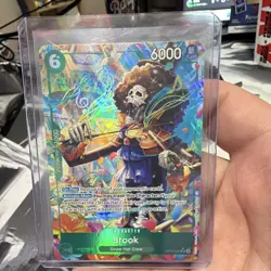 Bandai One Piece Card Game Brook OP05-032 SEC Alt Art Foil 6 Cost 6000 - Image 1