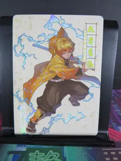 Zenitsu Agatsuma Rare Card Demon Slayer Time Strata CCG Collectible Holo Accent - Image 1