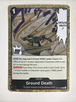 Bandai One Piece Card Game Ground Death OP14-096 Rare Counter English 1C - Image 1