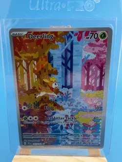 Pokemon TCG Deerling Holo Rare Illustration Card 165/162 SV05: Temporal Forces - Image 2