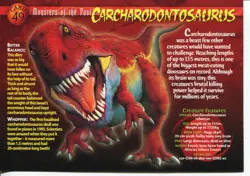 Weird N’ Wild Creatures Monster of the Past Card 49 # Carcharodontosaurus # LC1 - Image 1