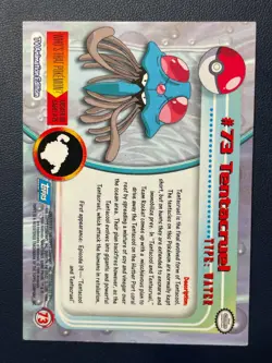 1x Topps 1999 Tentacruel 73 Blue Logo Pokemon Card Moderate Play First Print H1 - Image 2