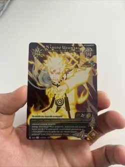 Naruto Ccg Card - Naruto Uzumaki (9 Tails Cloak) Super Rare Foil 1646 Nn German - Image 1