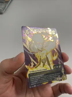 Naruto Ccg Card - Naruto Uzumaki (9 Tails Cloak) Super Rare Foil 1646 Nn German - Image 2