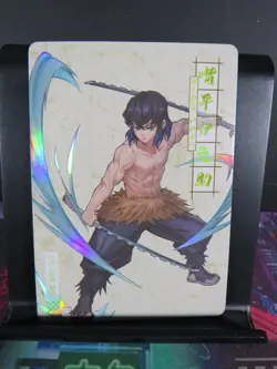 Inosuke Hashibira Rare Card Demon Slayer Time Strata CCG Collectible Holo Accent - Image 1
