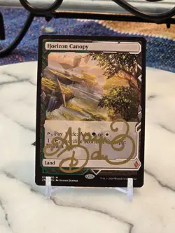 MTG Horizon Canopy Zendikar Rising Expeditions Regular ARTIST SIGNED HP - Image 1