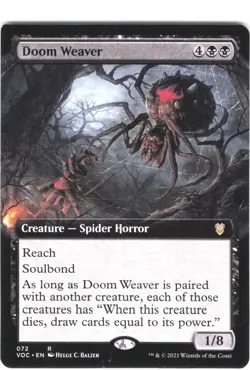 Doom Weaver #72 Commander: Crimson Vow Extended Art Regular Rare - Image 1