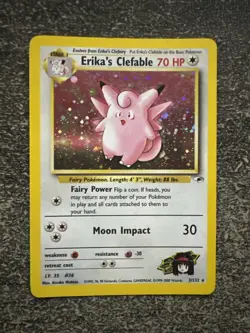 ERIKA’S CLEFABLE HOLO - POKEMON 3/132 GYM HEROES NM ENGLISH - Image 1
