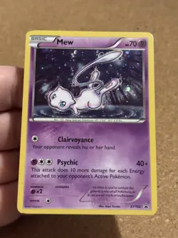 Mew XY192 Holo Promo Black Star Rare Card English Pokemon Good Played - Image 1