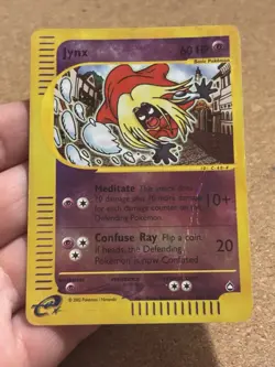 Jynx 18/147 Holo Reverse Rare Aquapolis Card Pokemon English Poor Played Damaged - Image 1